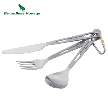 Boundless Titanium Camping Cutlery Set