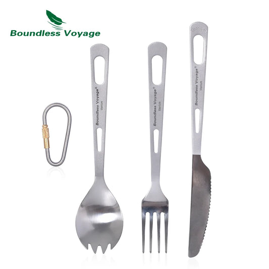 Boundless Titanium Camping Cutlery Set