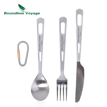 Boundless Titanium Camping Cutlery Set