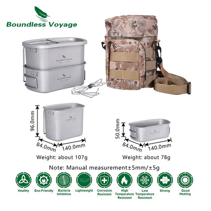 Boundless Titanium Camping Pot Set