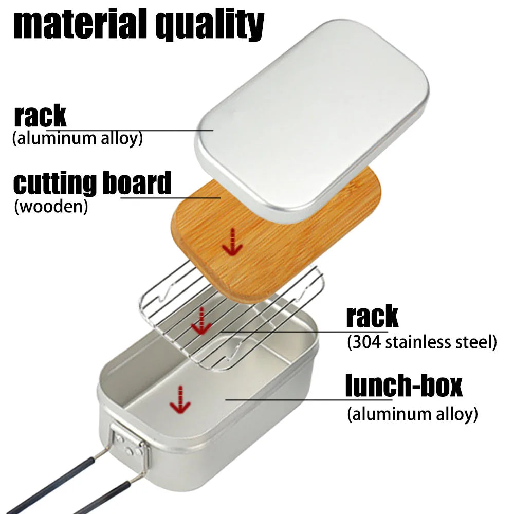 Outdoor Aluminum Camping Bento Box